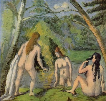 Nu œuvres - Trois baigneurs 1882 Paul Cézanne Nu impressionniste